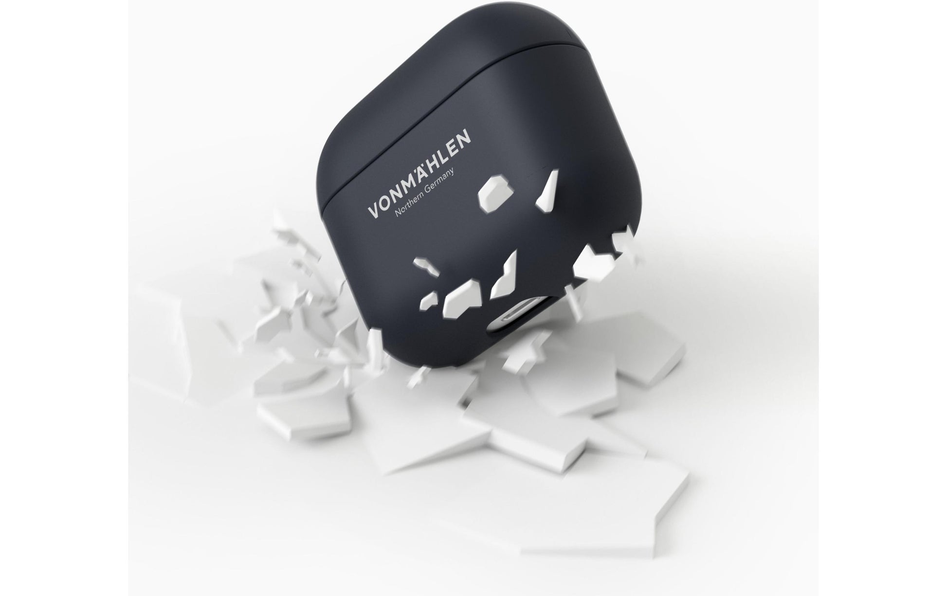Vonmählen Thin Case – Schutzhülle – für AirPods (3. Gen.) – kabelloses Laden, fallbeständig – Navy
