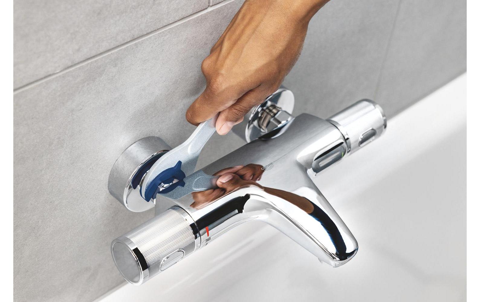 GROHE Start Badebatterie (Unterputz) – Einhebelmischer, Metall, Wandmontiert, Schwarz