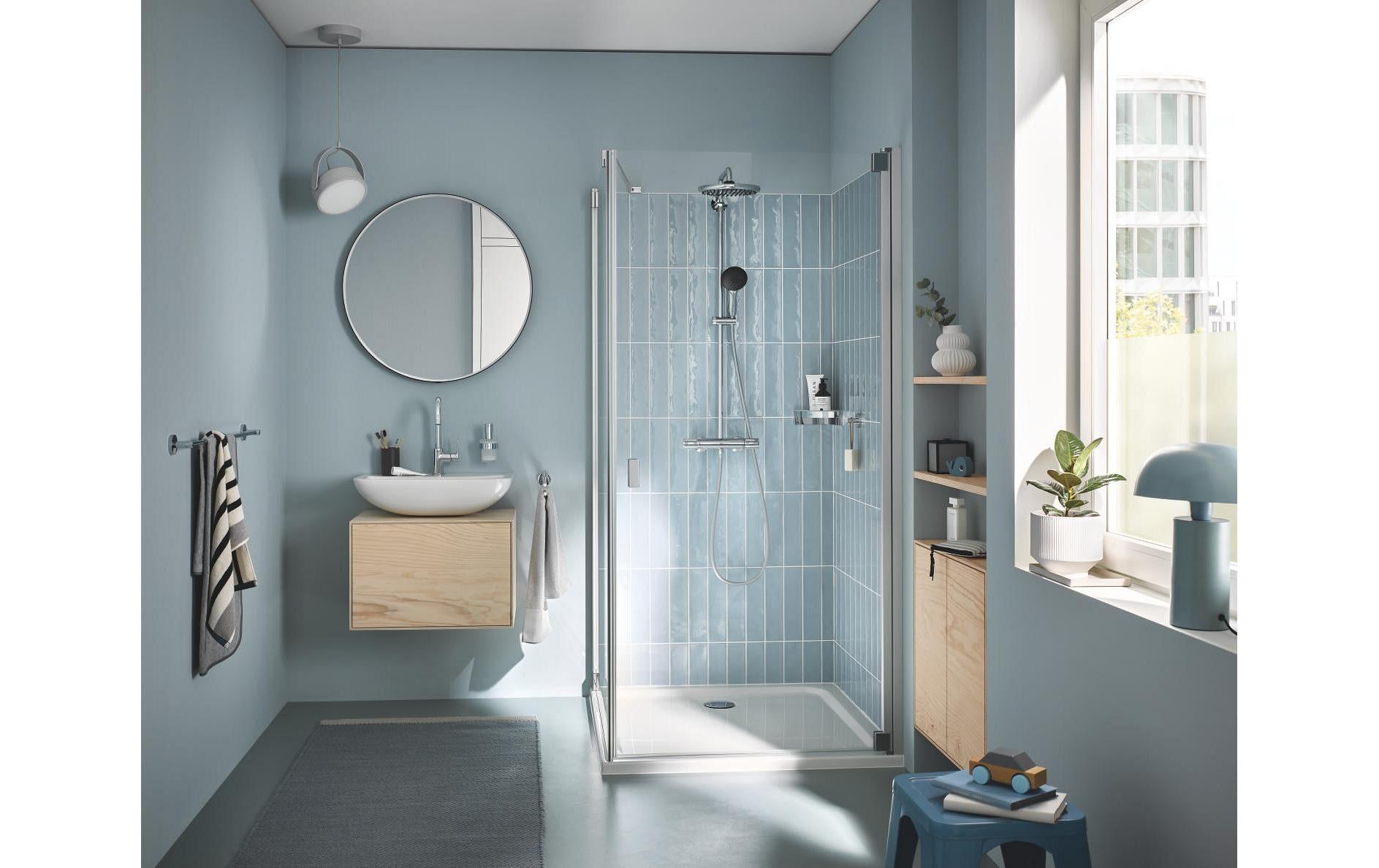 GROHE Duschsystem Vitalio Start 250 – Schlauchlänge 175 cm, Kunststoff, Wandmontiert, Chrom