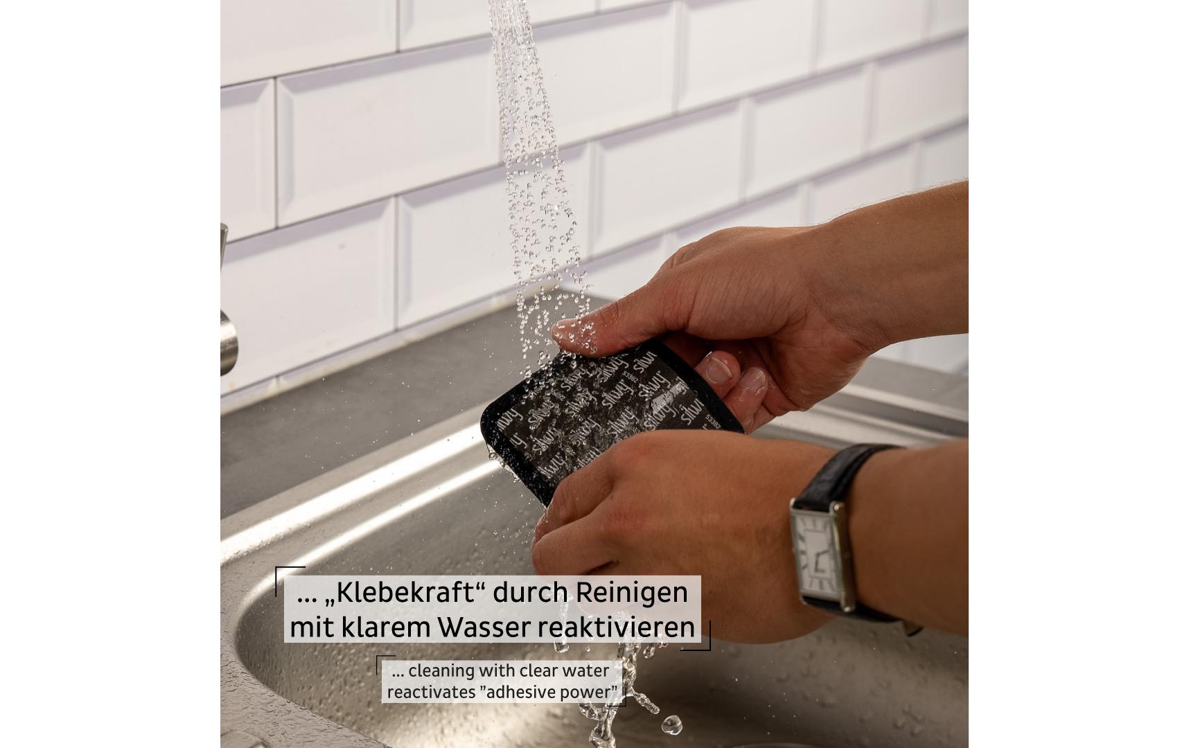 Silwy Magnet-Kondom – Silikon, Anthrazit, rutschfest, haftstarker Magnet, für Stielgläser