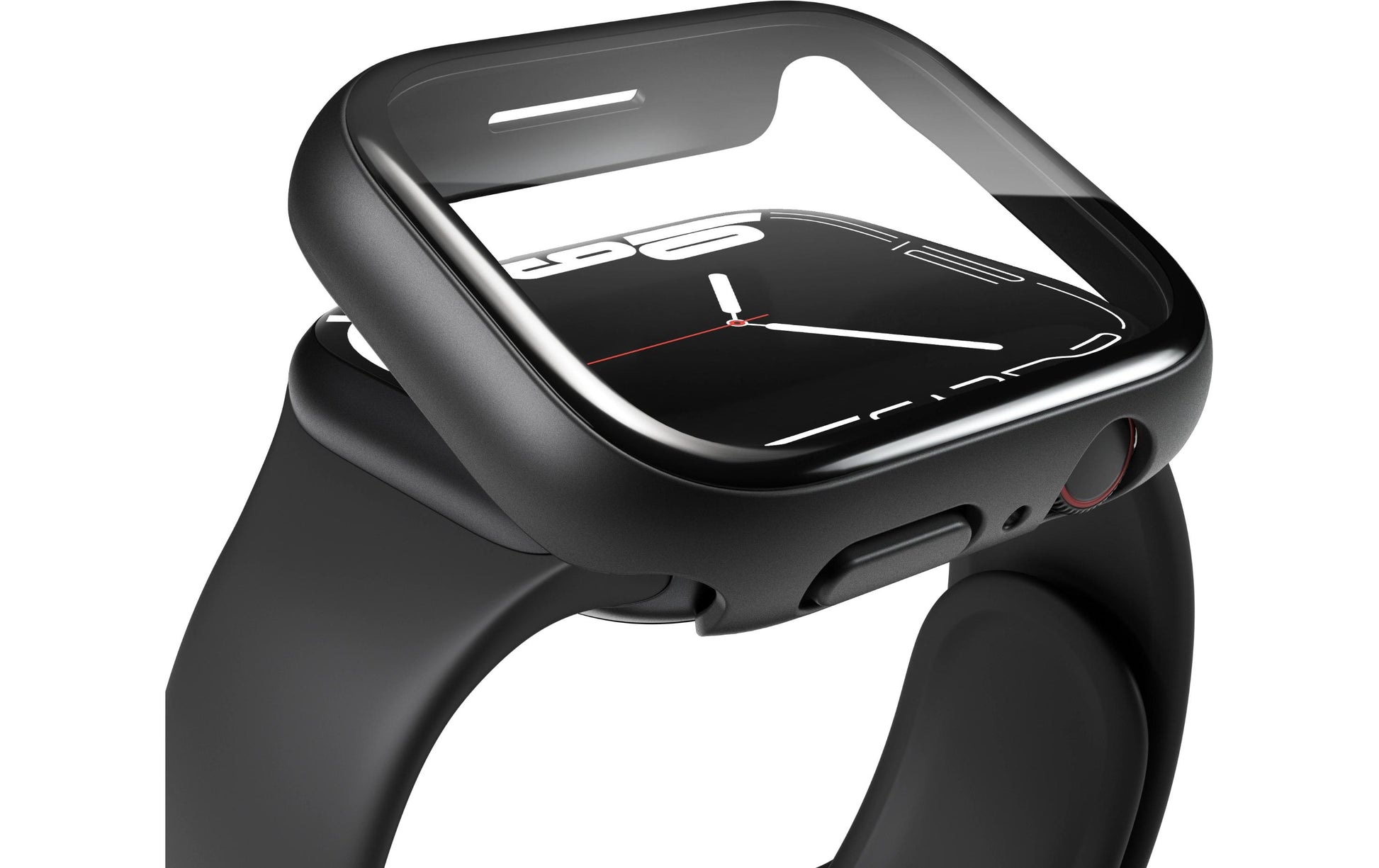 Vonmählen Silikon, Schwarz – für Apple Watch Series 8, Series 9 (45 mm)