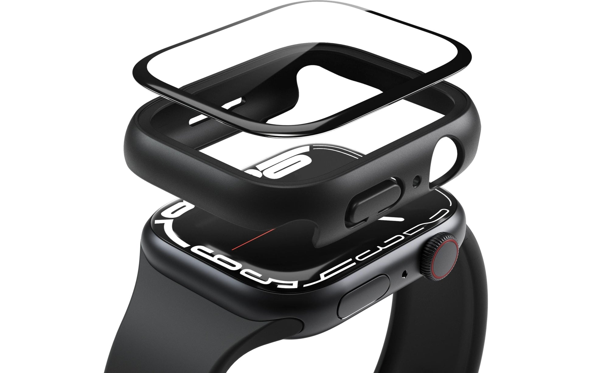 Vonmählen Silikon, Schwarz – für Apple Watch Series 8, Series 9 (45 mm)