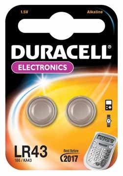 Duracell Akku 1,5 V 73 mAh 0,11 Wh Alkaline – für LR43-Geräte