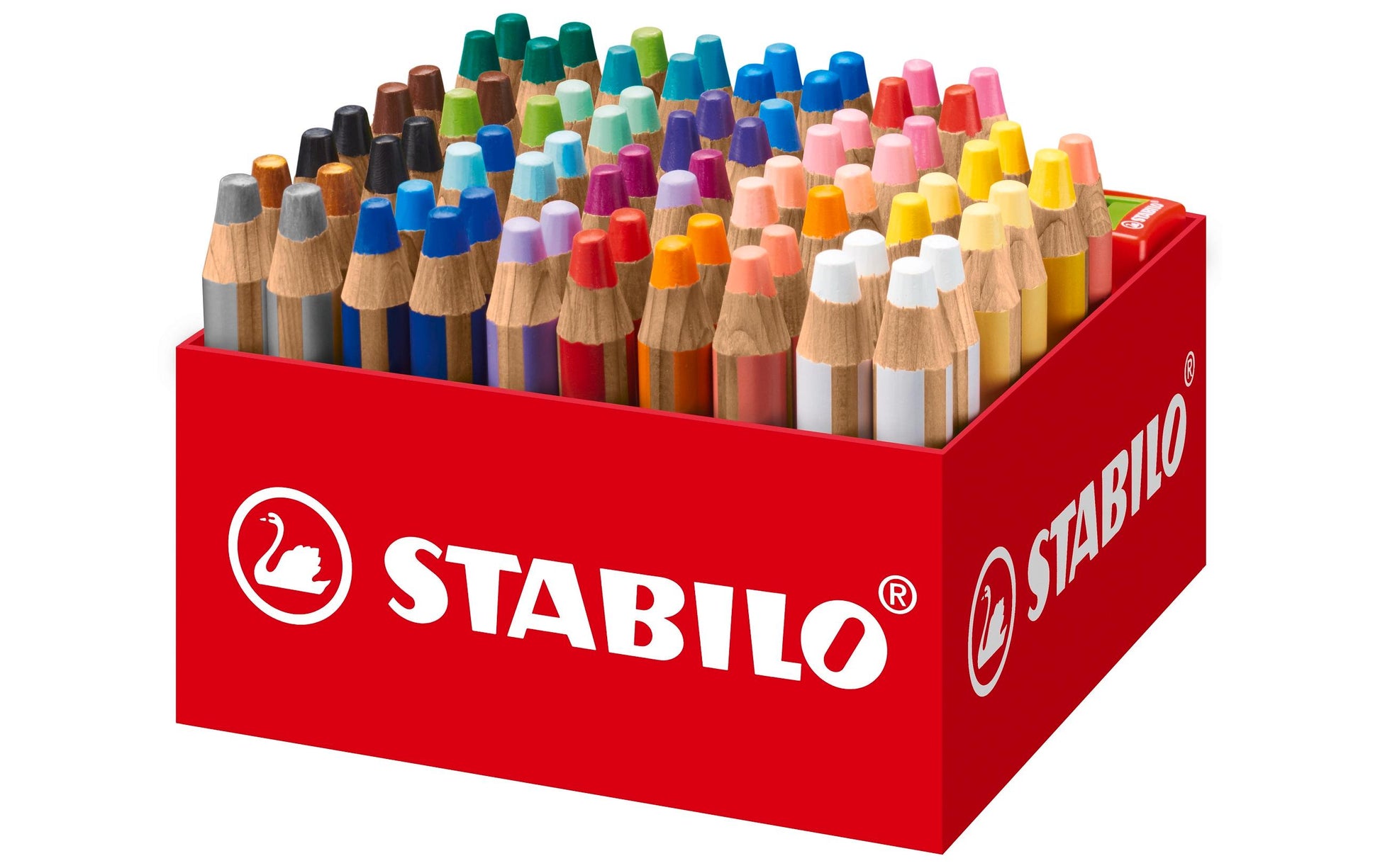Stabilo Buntstift Woody 3 in 1 XL Mehrfarbig 76er-Schachtel – auswaschbar