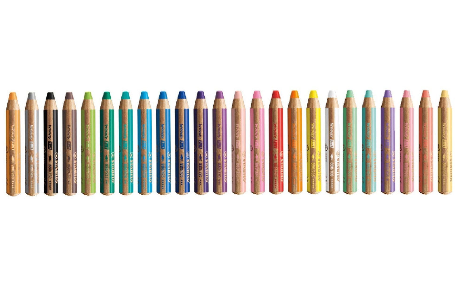 Stabilo Buntstift Woody 3 in 1 XL Mehrfarbig 76er-Schachtel – auswaschbar