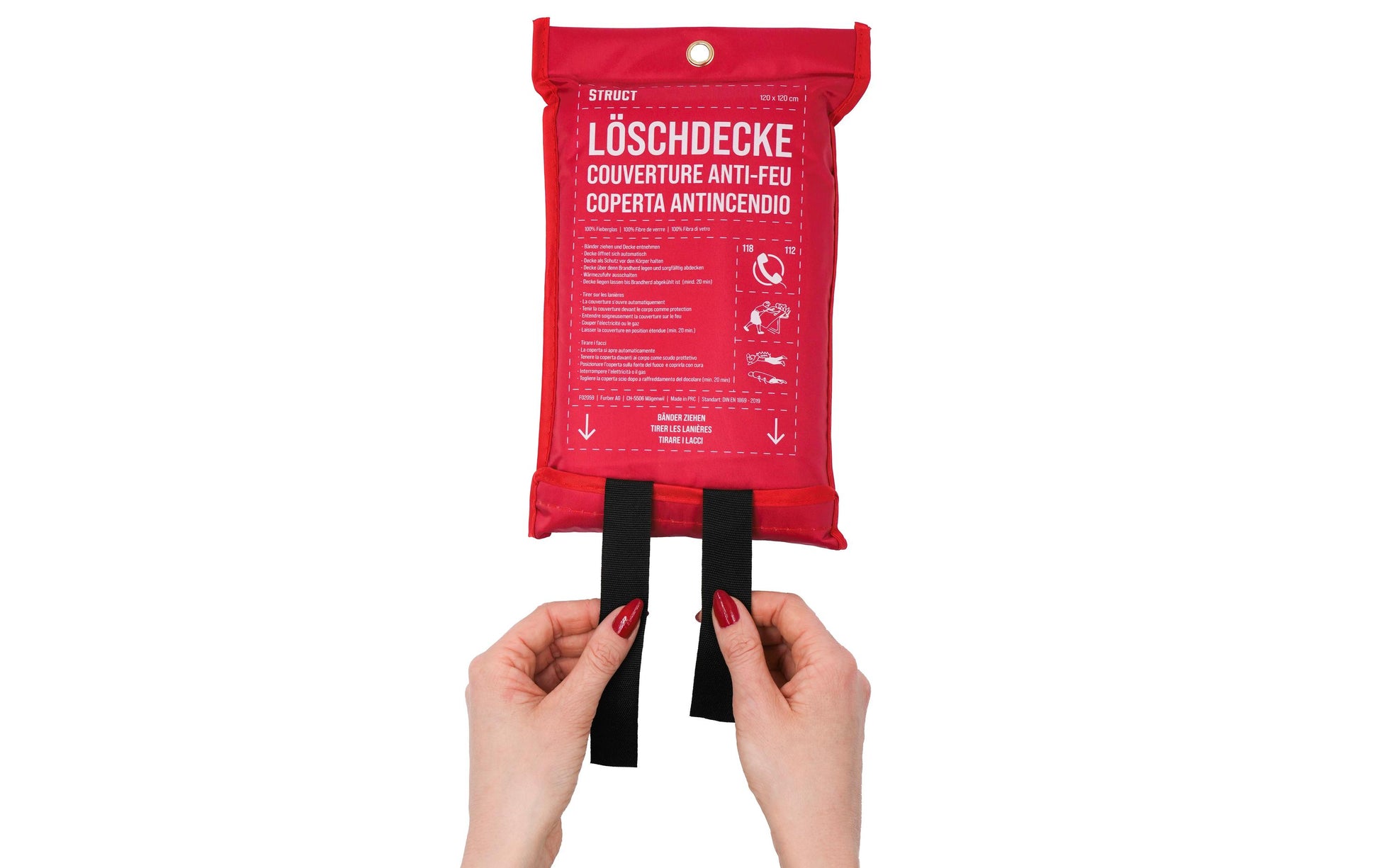 Struct Löschdecke, 120×120 cm, EN 1869:2019