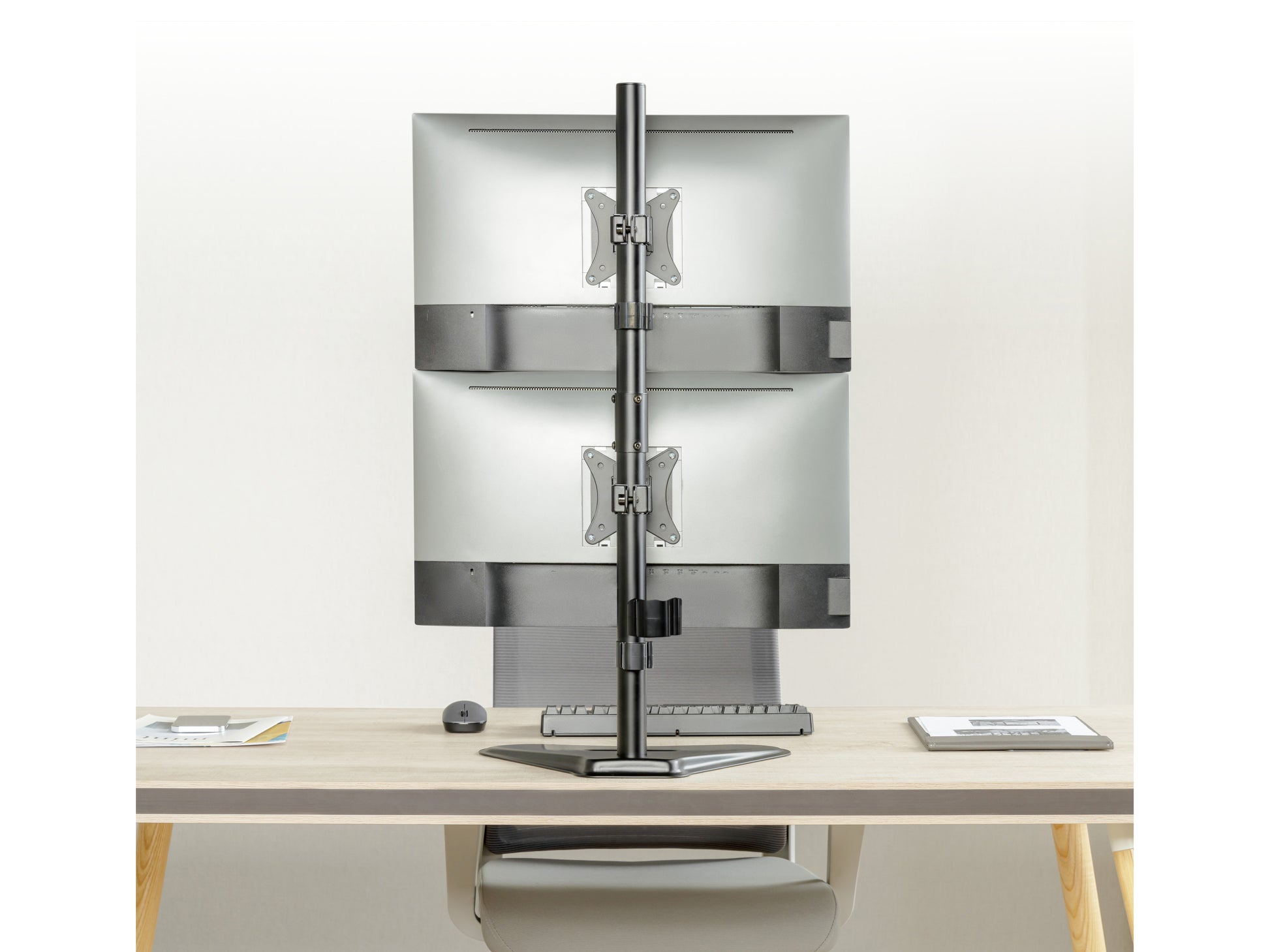 Equip 650128 – Monitor-Tischständer – 2 Monitore – 17–32″ – VESA 75×75/100×100 mm – bis 9 kg/Monitor – höhenverstellbar