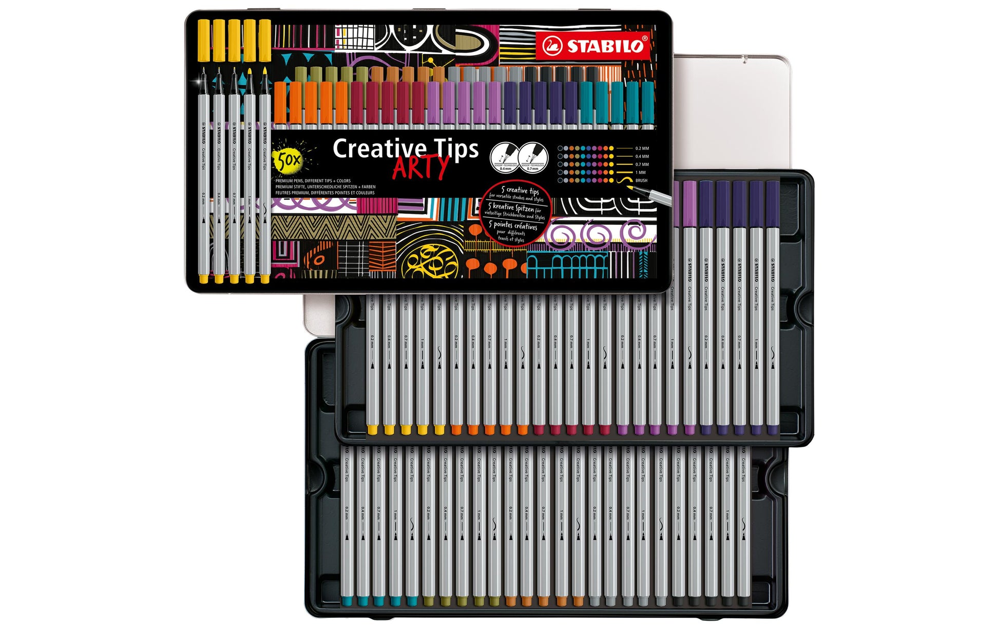 STABILO Faserschreiber-Set Creative Tips Arty Urban – 10 Farben