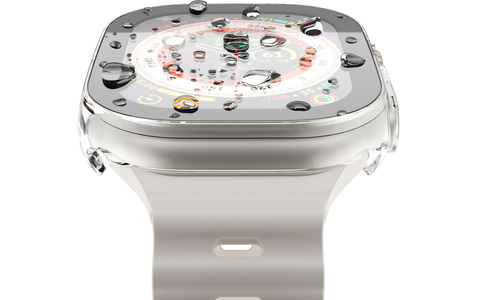 Vonmählen Thin Case 49 mm – Silikon, Transparent, für Apple Watch Ultra 1/2
