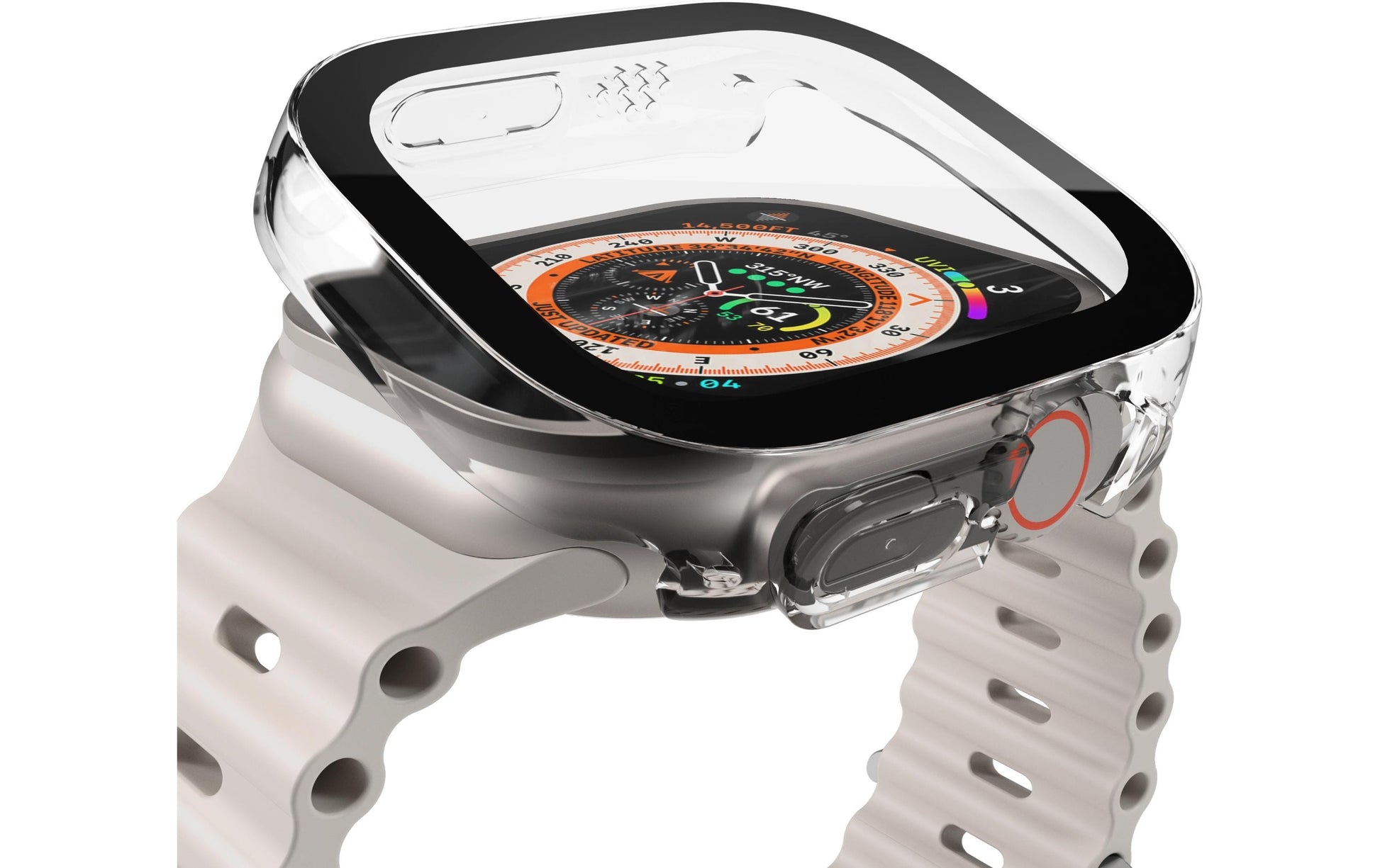 Vonmählen Thin Case 49 mm – Silikon, Transparent, für Apple Watch Ultra 1/2