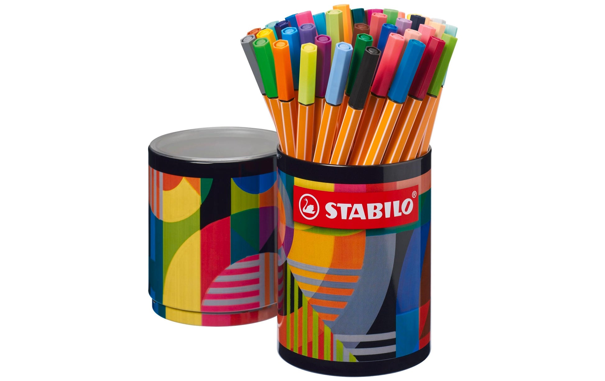 STABILO Point 88 Metalldose Arty Fineliner – 45er-Set 0,4 mm – 45 Farben, sortiert
