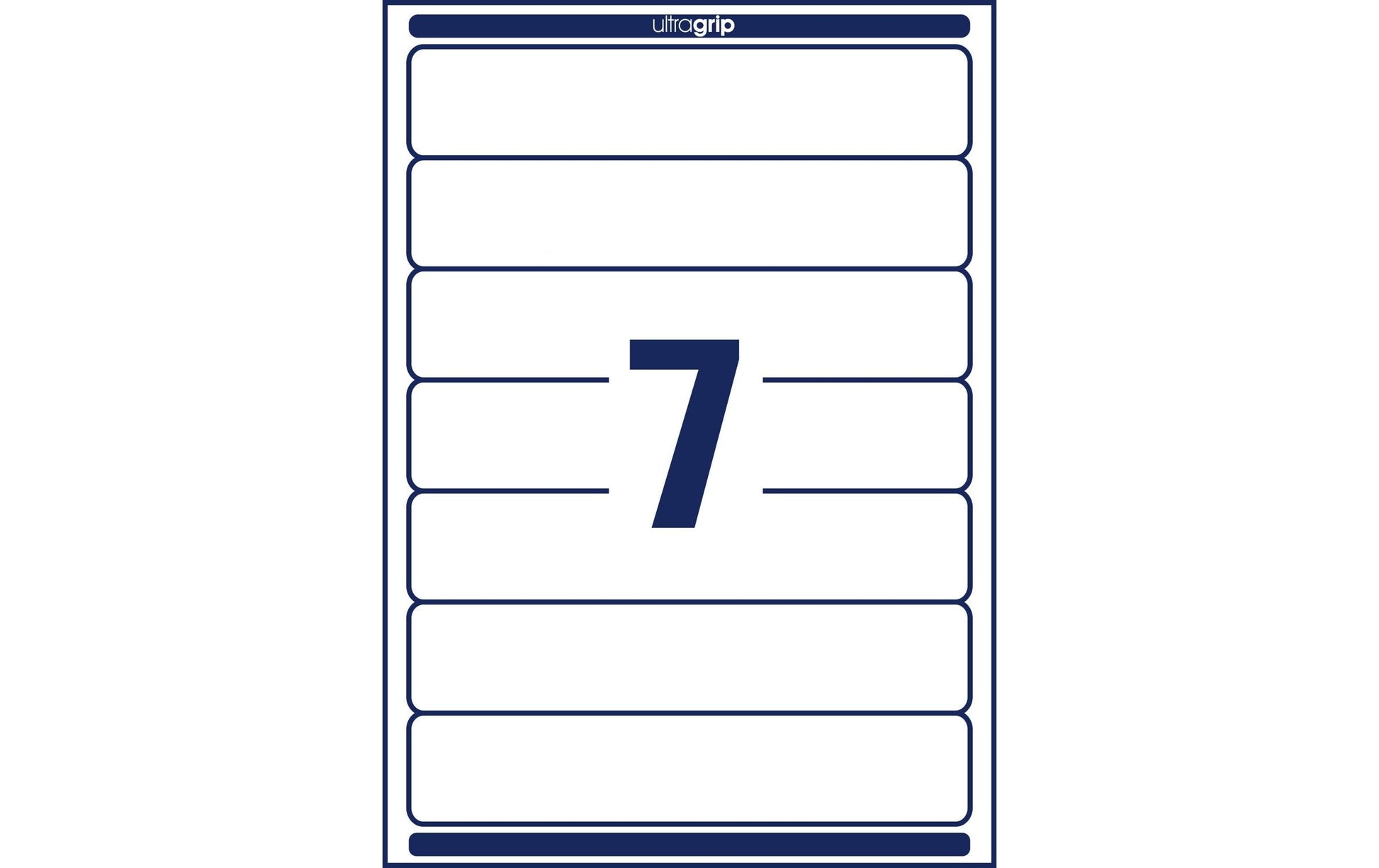 AVERY Zweckform L4760-25 – Ordneretiketten A4 38 × 192 mm – Papier, weiss – Universal – 7 pro Blatt, 25 Blätter