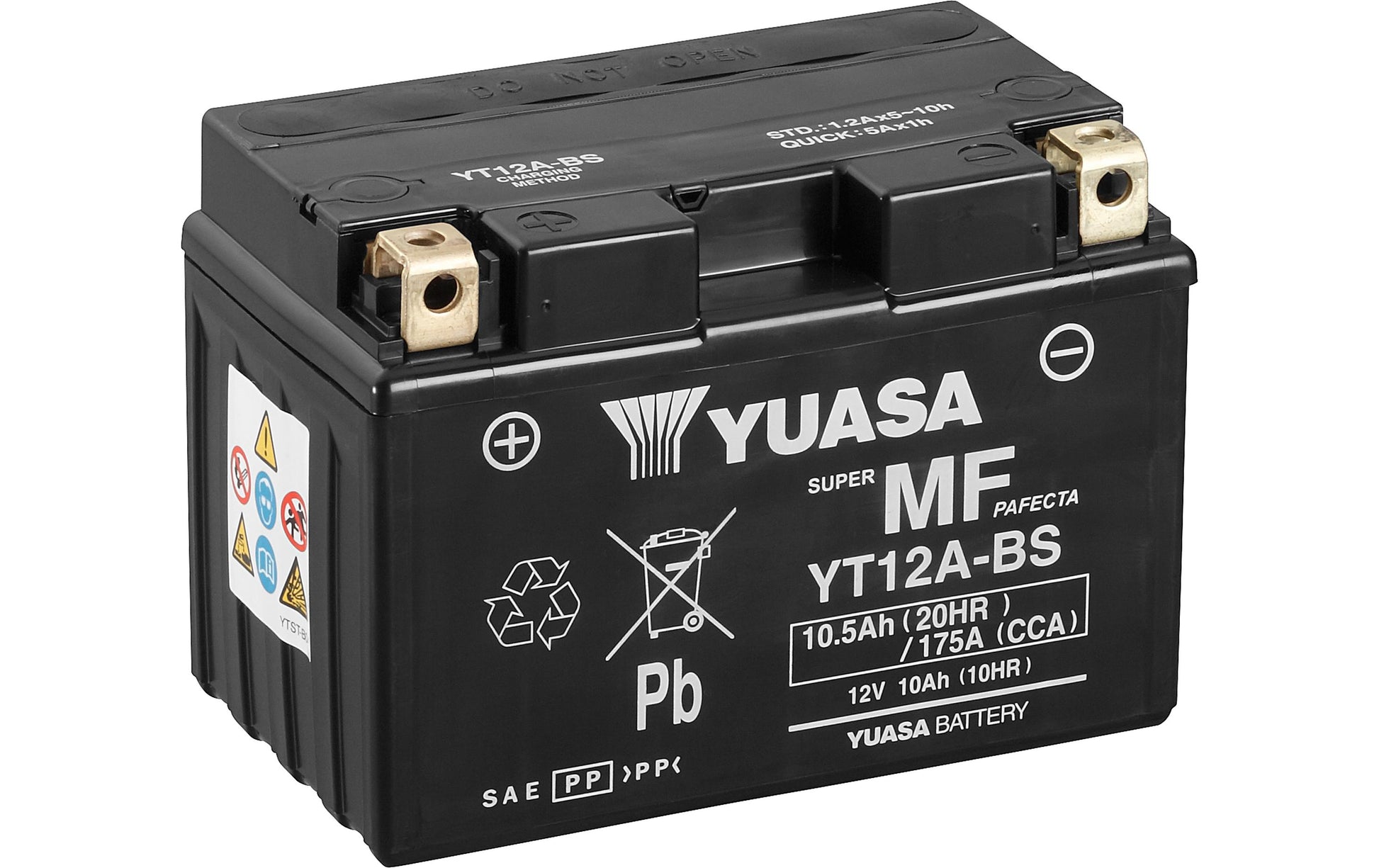 Yuasa YT12A-BS Akku – 126 Wh, 12 V, Blei (VRLA)