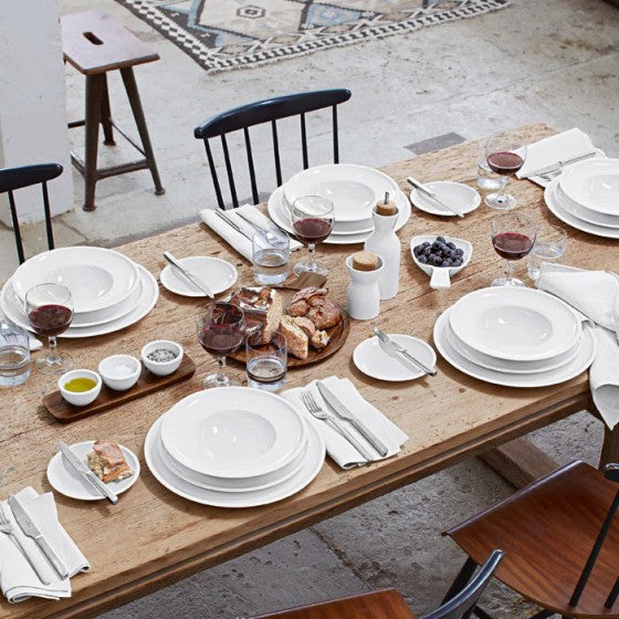 Villeroy & Boch Artesano Speiseteller – Porzellan, weiss, spülmaschinenfest, mikrowellenfest, 6 Stück