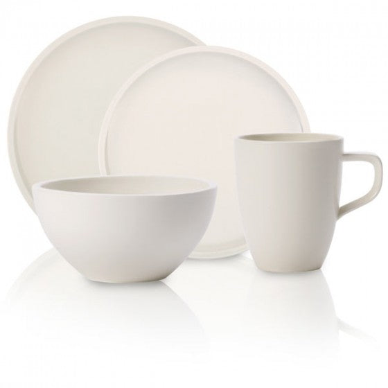 Villeroy & Boch Artesano Speiseteller – Porzellan, weiss, spülmaschinenfest, mikrowellenfest, 6 Stück