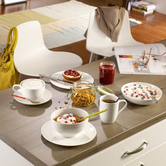 Villeroy & Boch Espressotasse For Me – 2er Set, 100 ml, Porzellan, Weiss, mit Unterteller, spülmaschinenfest