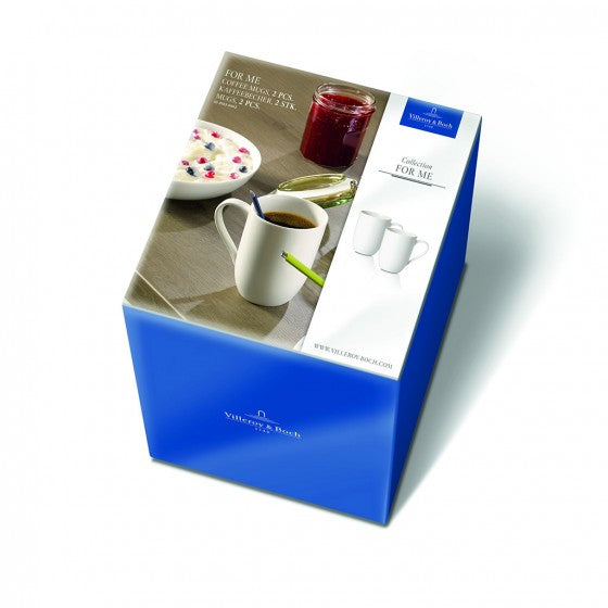 Villeroy & Boch Kaffeetasse – 2er Set, 370 ml, Porzellan, Weiss, spülmaschinenfest, mikrowellengeeignet