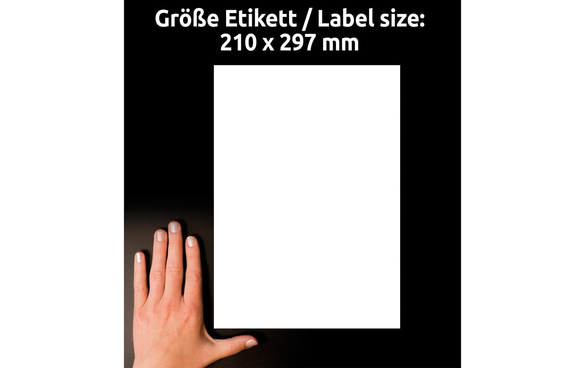 Avery Zweckform – Druckeretiketten, 210 mm × 297 mm, weiss, Papier, permanent, 40 Blatt