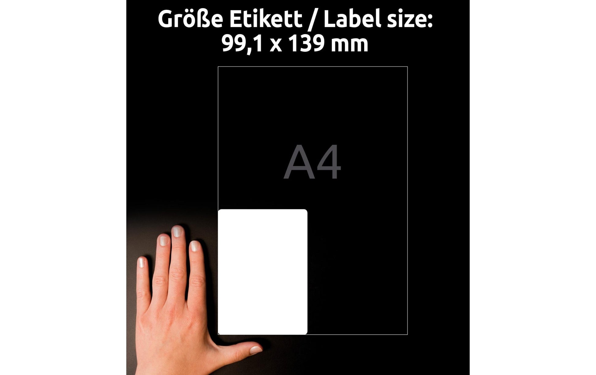 Avery Etiketten, 99 mm × 139 mm, weiss, Folie, extra stark, 20 Blätter (80 Etiketten)