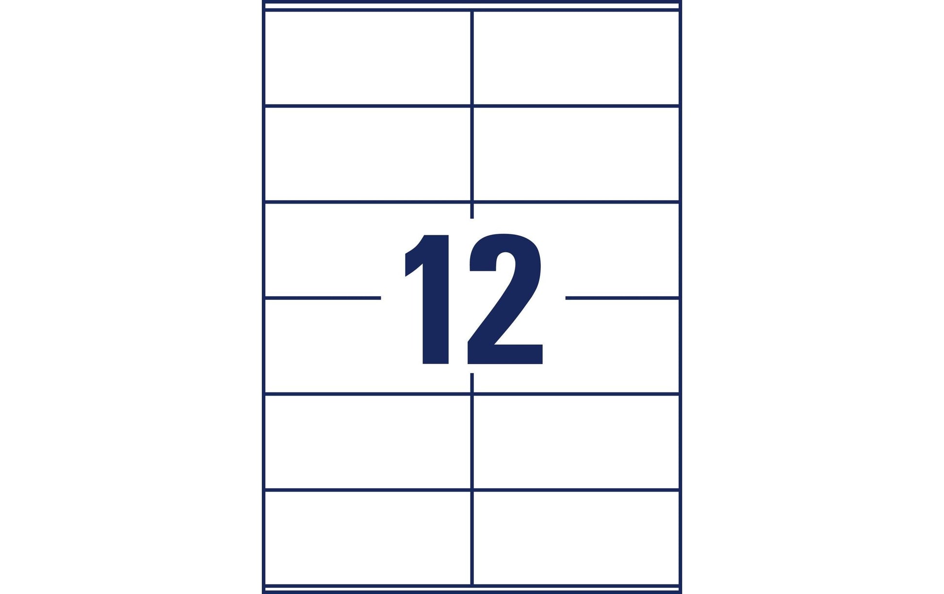Avery L7875-20 – Etiketten A4 105 × 48 mm – Papier – permanent haftend – Laser/Inkjet – 12 pro Blatt, 20 Blätter