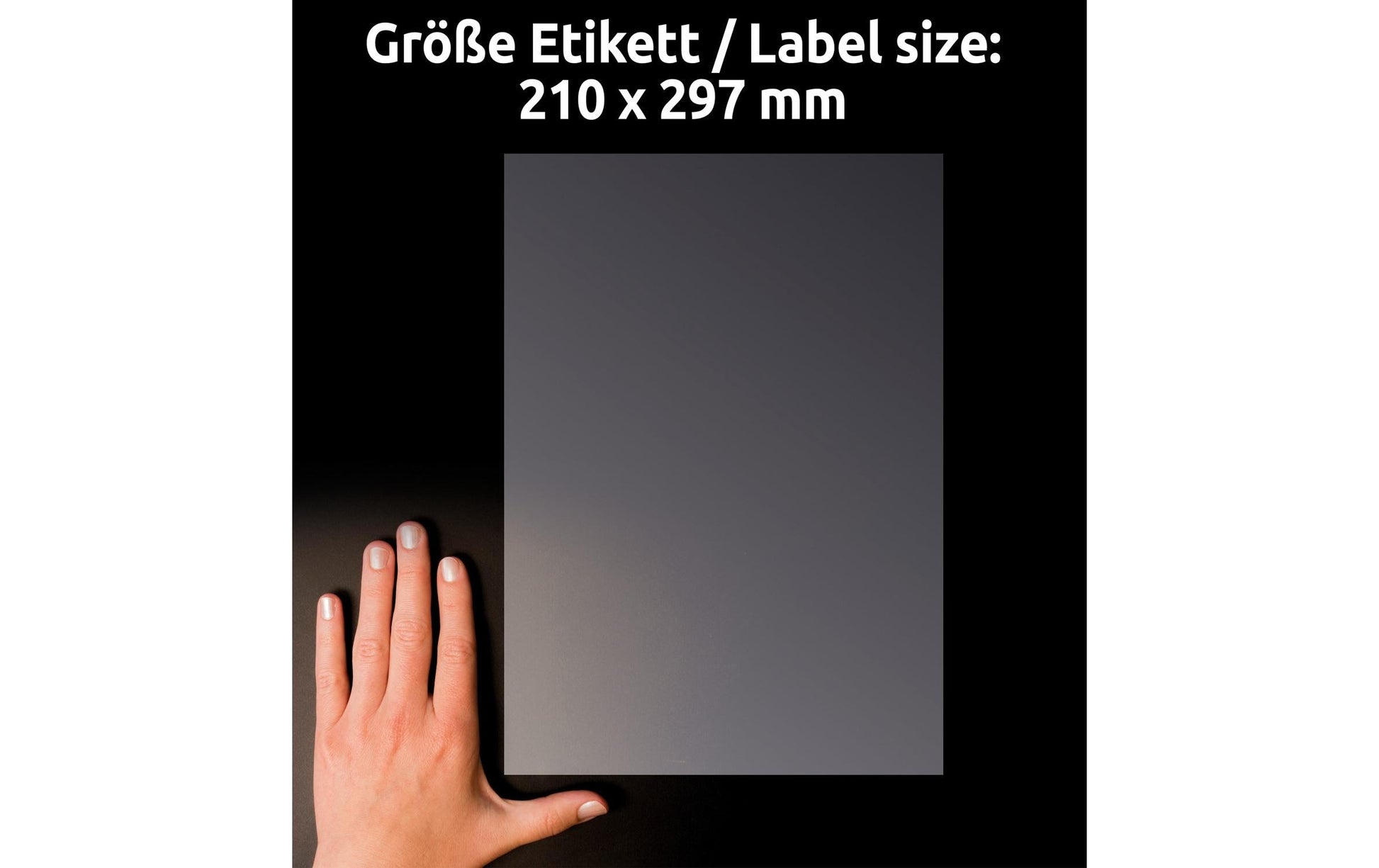 Avery Folienetiketten, 210 mm × 297 mm, transparent, Folie, permanent