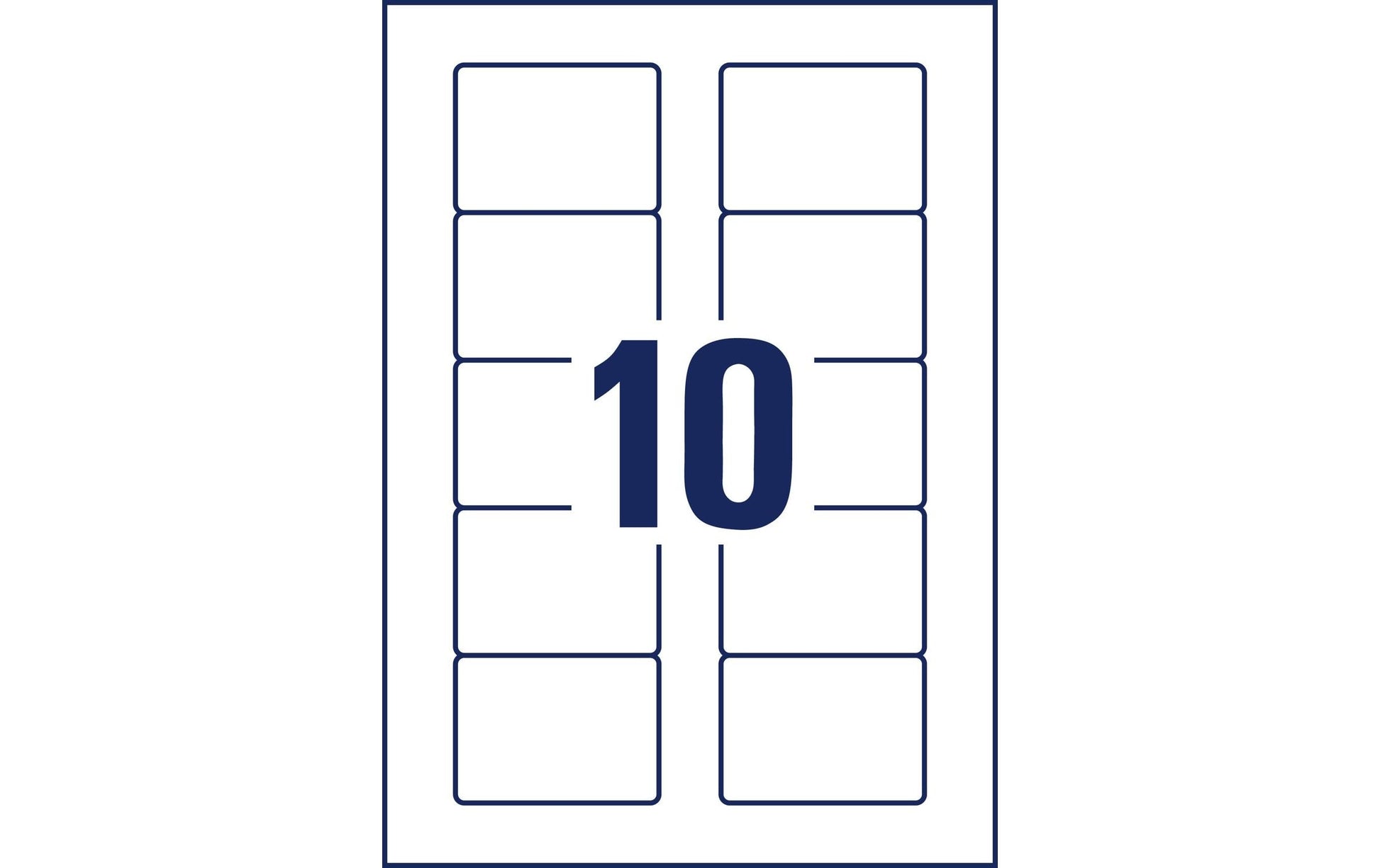 AVERY Zweckform – Etiketten A4 70 × 51 mm – Papier – permanent haftend – Laser/Inkjet – 10/Blatt, 25 Blätter