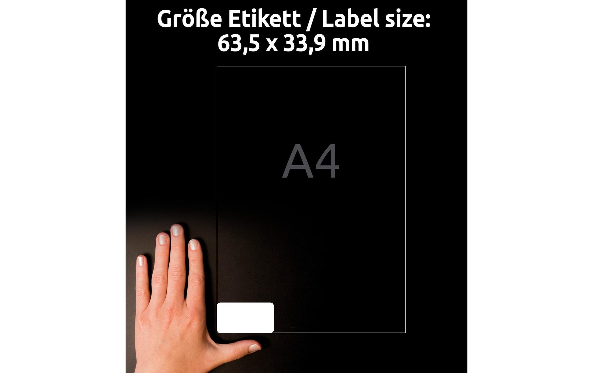 Avery Druckeretiketten, 64 mm × 34 mm, weiss, Papier, permanent, 25 Blatt (600 Etiketten)