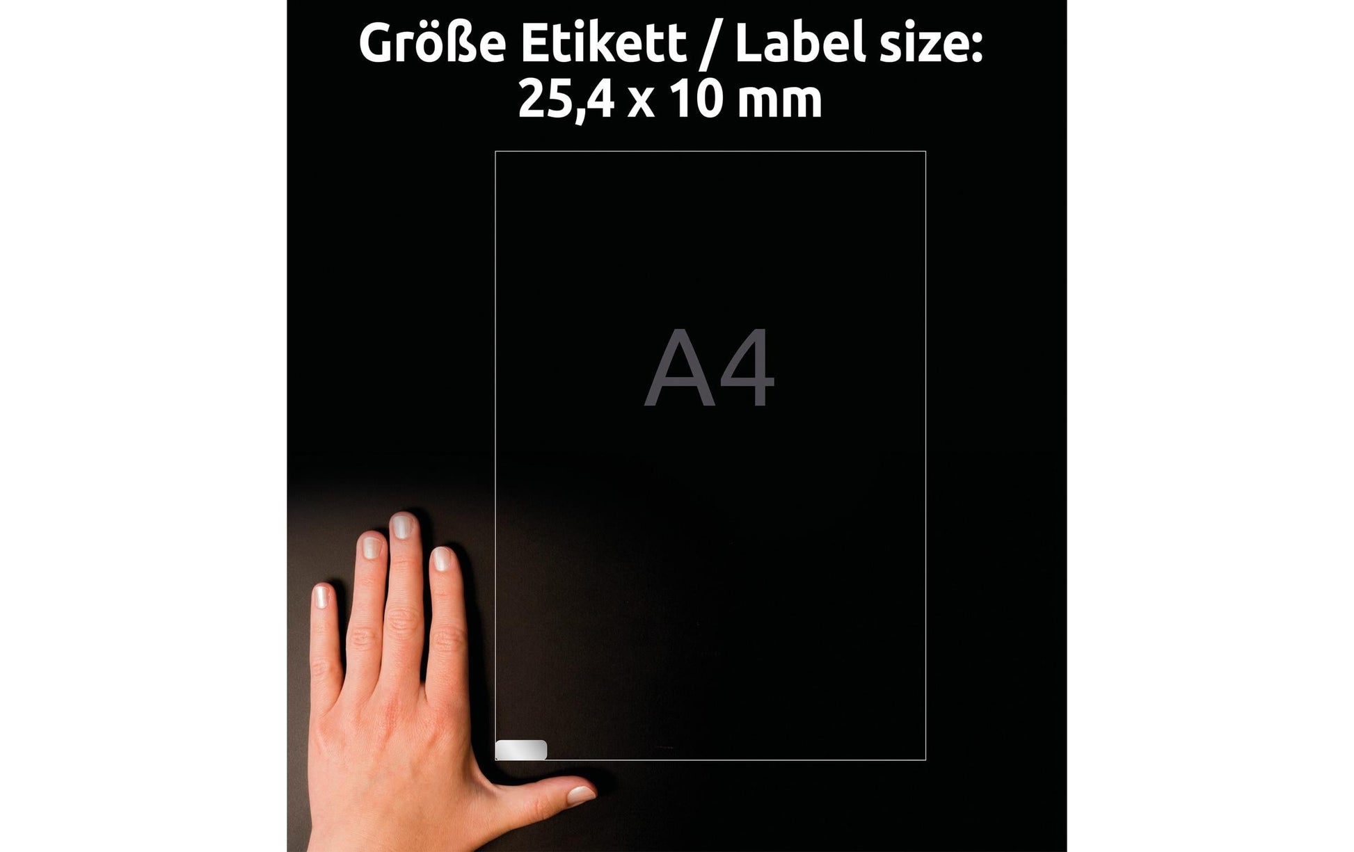 Avery Typenschild-Etiketten, 25 mm × 10 mm, silber, Folie, permanent, 20 Blätter