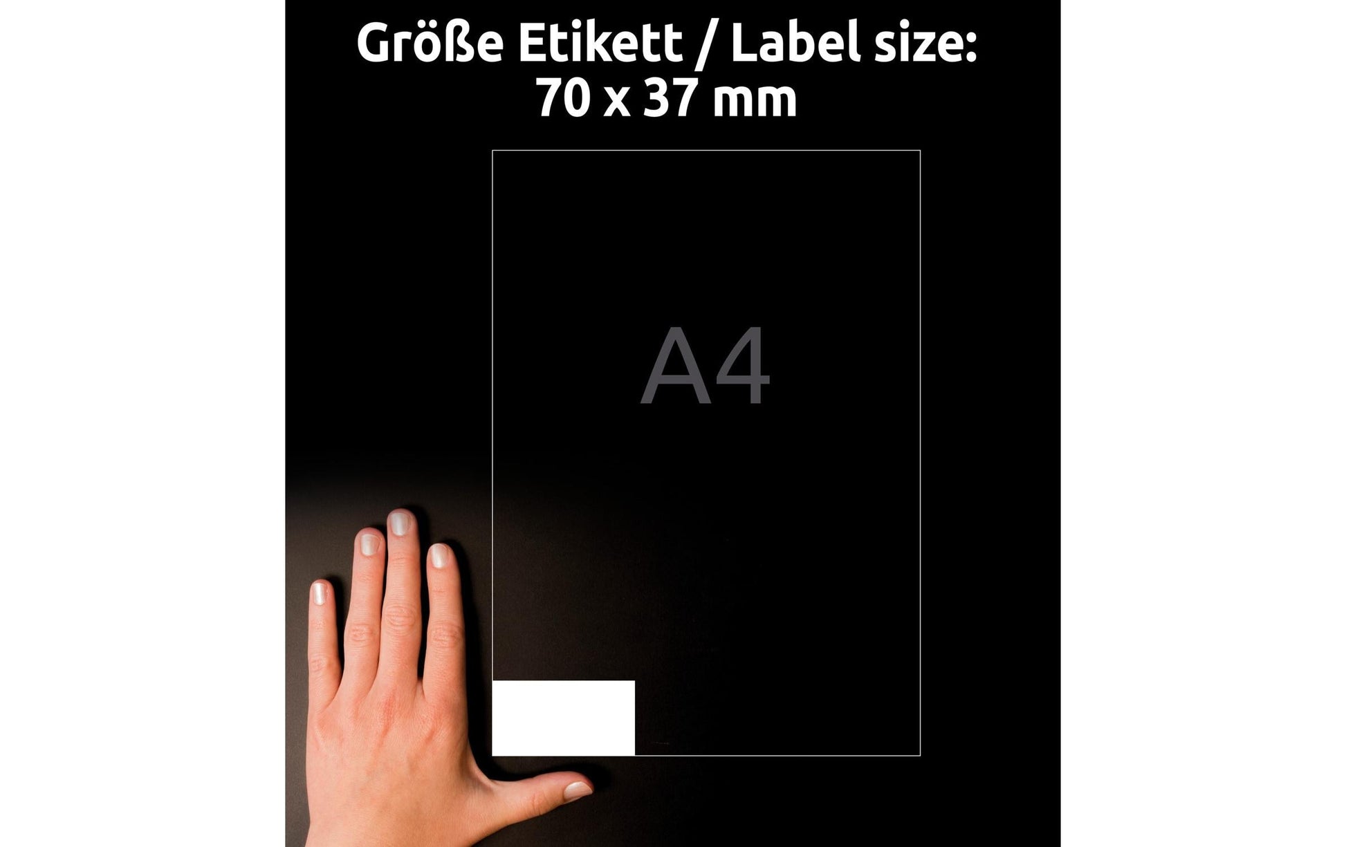 Avery Druckeretiketten, 70 mm × 37 mm, weiss, Polyester, selbstklebend, für Laserdrucker