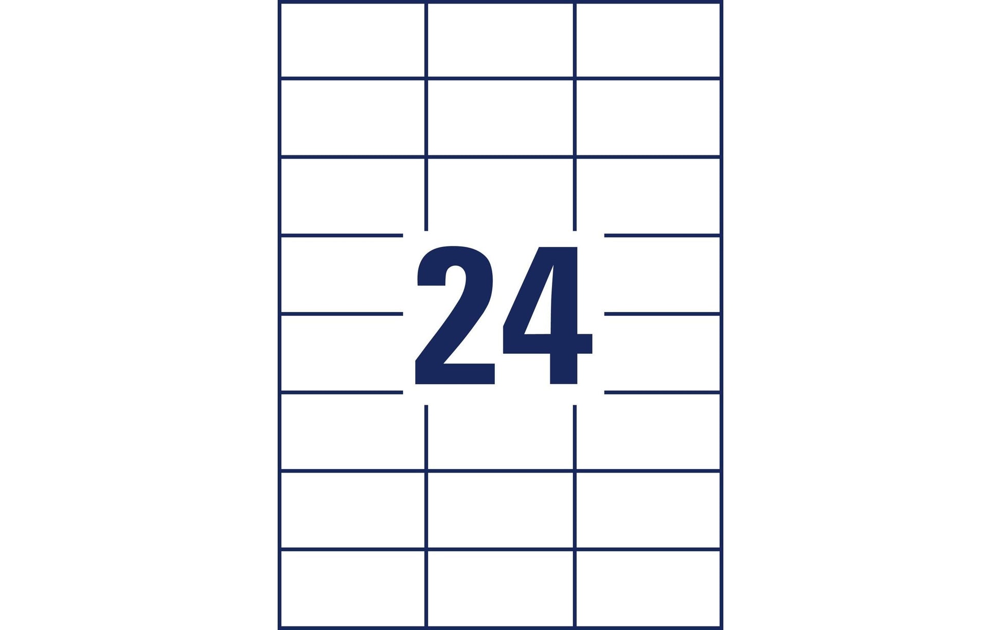 Avery Druckeretiketten, 70 mm × 37 mm, weiss, Polyester, selbstklebend, für Laserdrucker