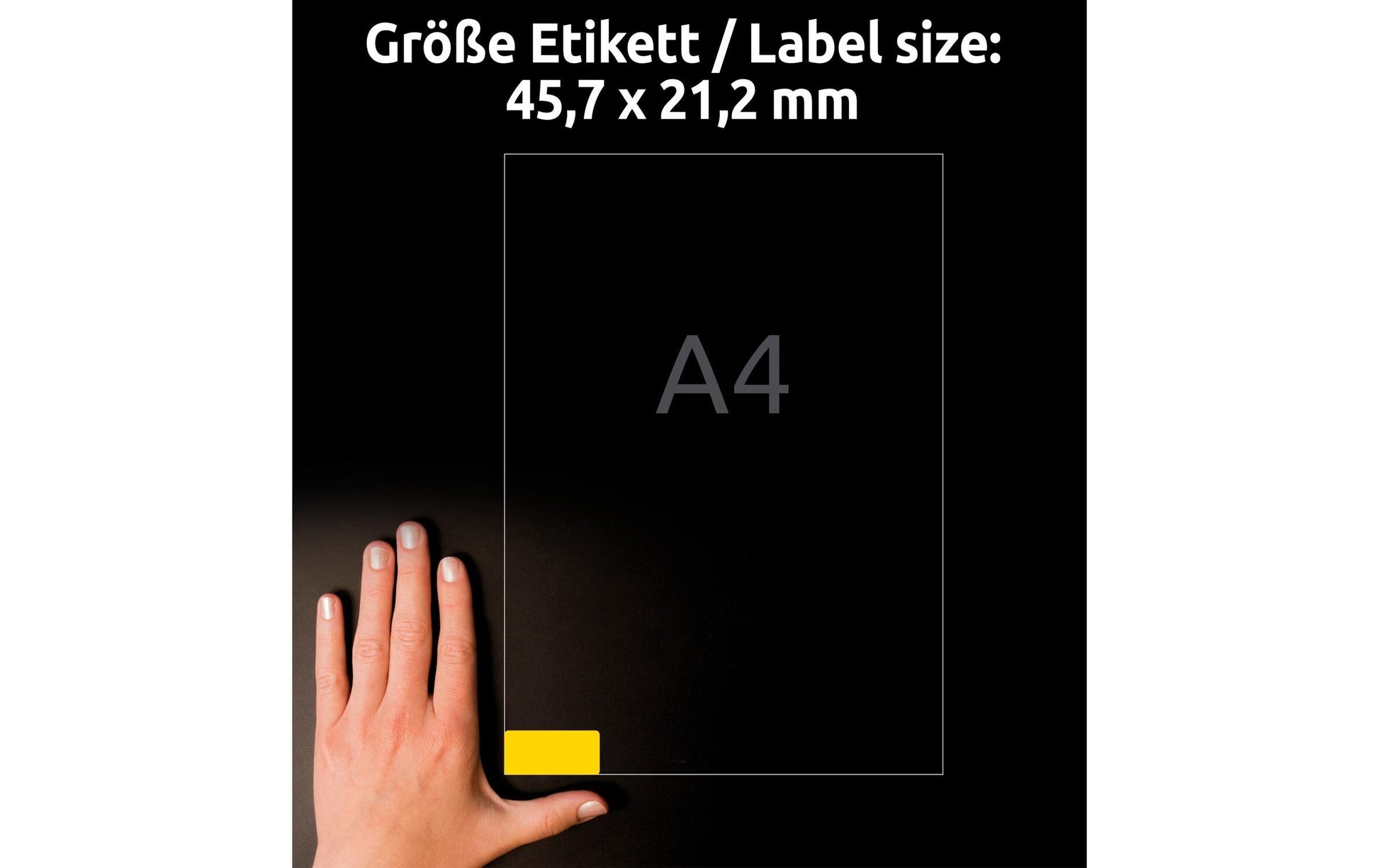 AVERY Zweckform – Etiketten A4 46 × 21 mm – Papier – wiederablösbar – Laser/Inkjet – 48 pro Blatt, 20 Blätter