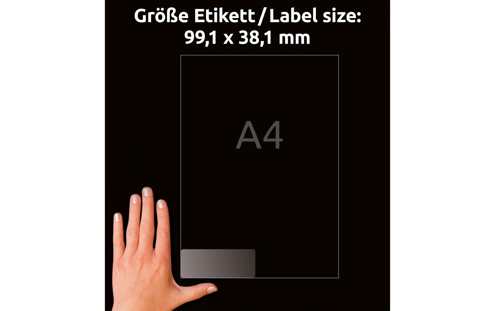Avery Inkjet-Etiketten, 99 mm × 38 mm, transparent, Folie, permanent, 25 Blatt (350 Etiketten)
