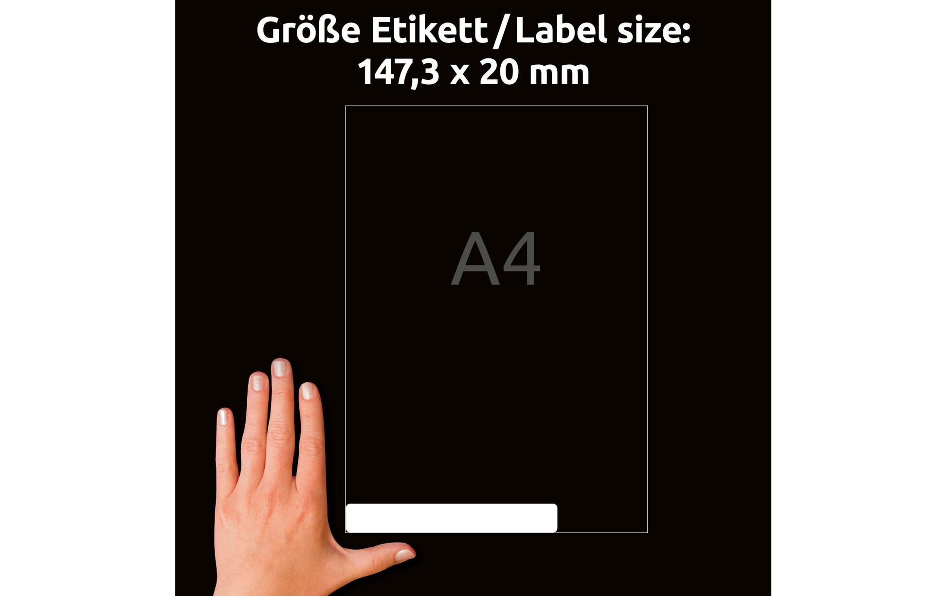 Avery Druckeretiketten, 147 mm × 20 mm, weiss, Papier, wiederablösbar, 25 Blätter (325 Etiketten)
