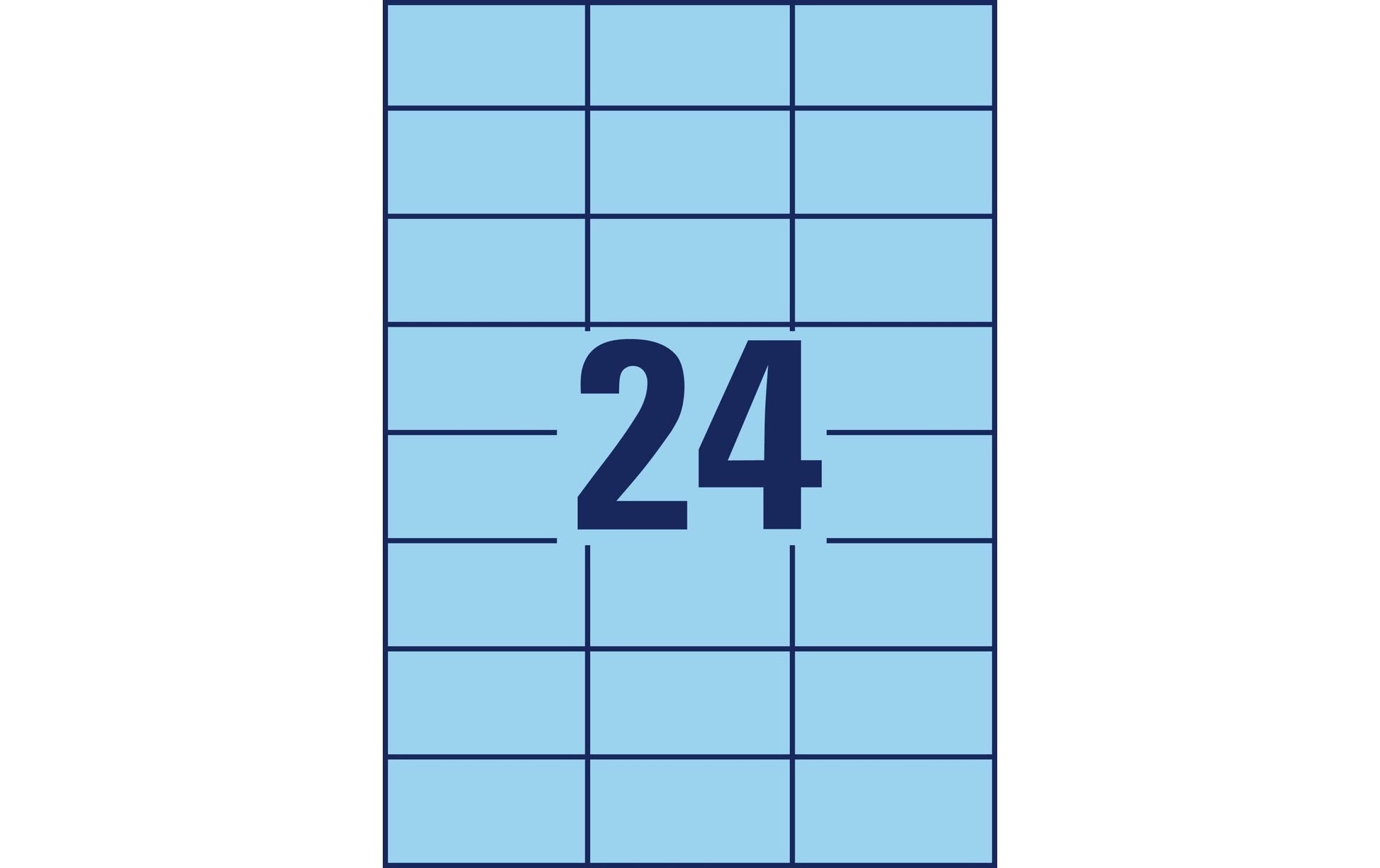 AVERY Zweckform – Universal Druckeretiketten, 70 mm × 37 mm, blau, Papier, selbstklebend