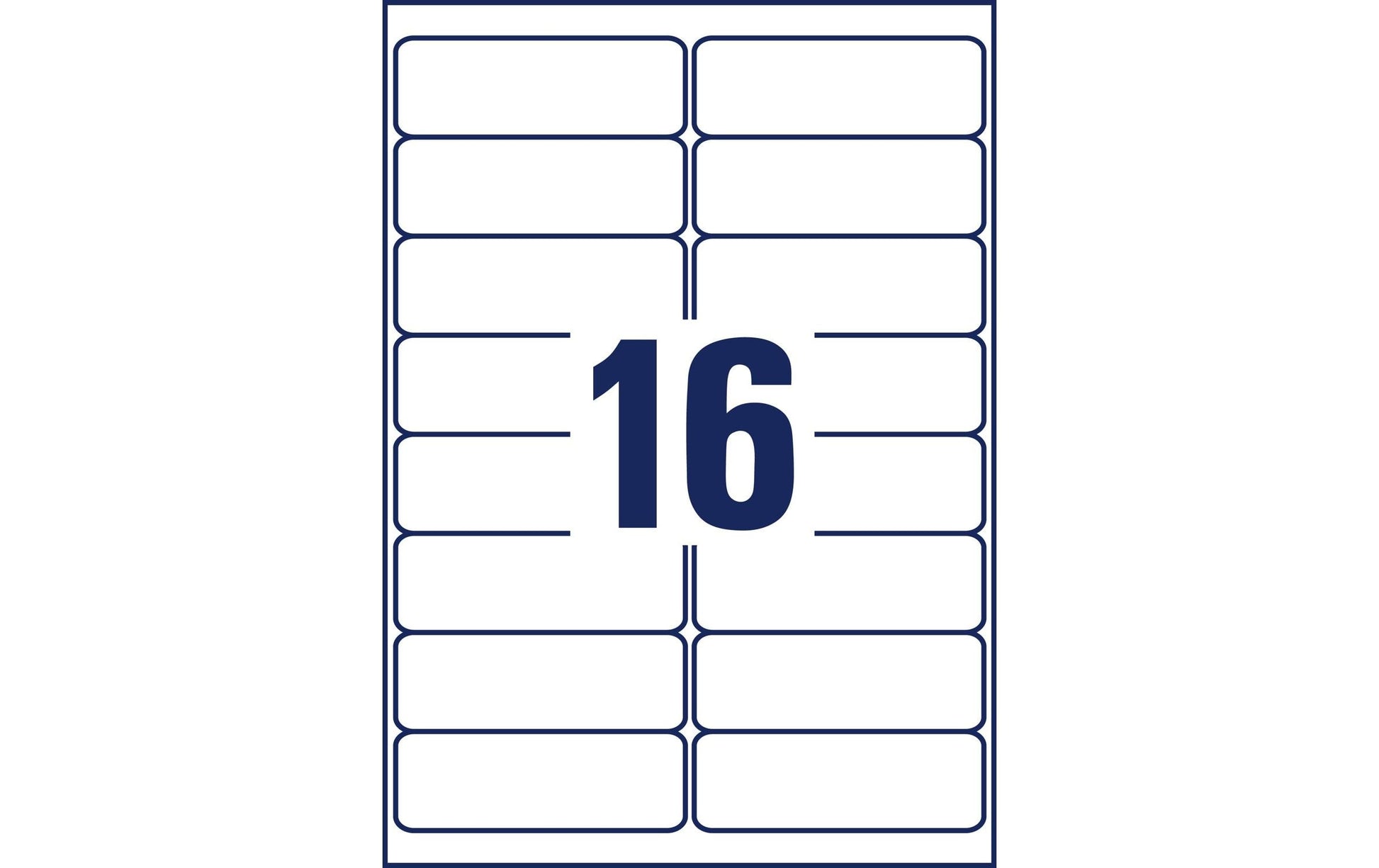 Avery Zweckform – Etiketten A4 99 × 34 mm – Papier, weiss – Laser/Inkjet – 16 pro Blatt, 100 Blätter
