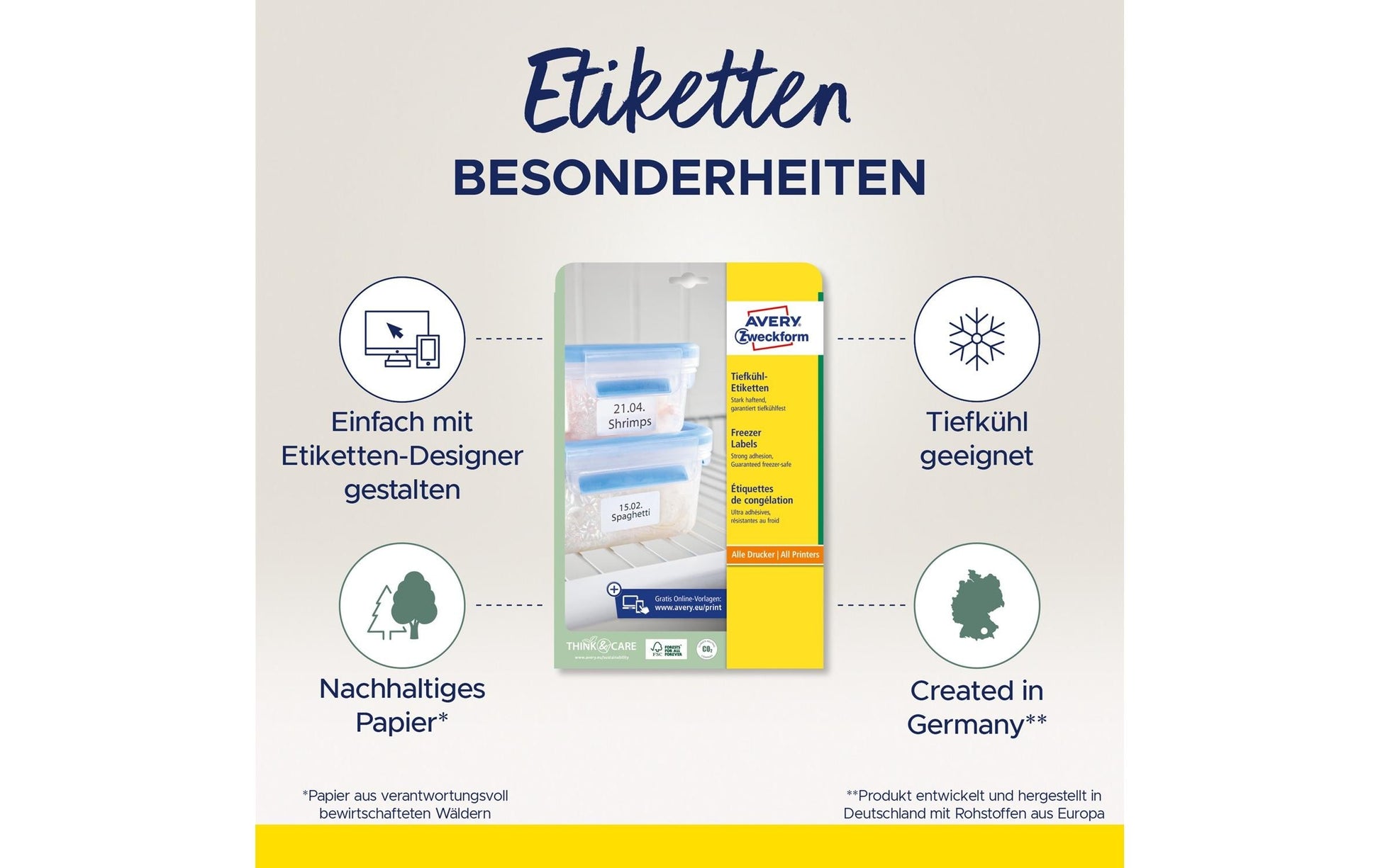 Avery Drucketiketten, 38,1 mm × 21,2 mm, weiss, Papier, permanent, 25 Blatt