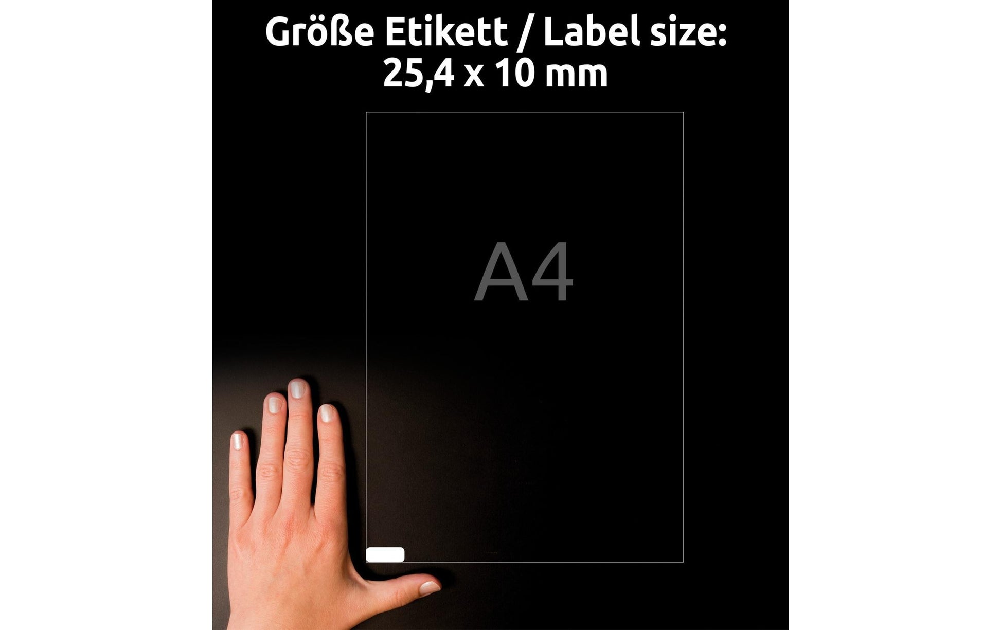 Avery L7871-20 – Etiketten A4 25,4 × 10 mm – Papier, weiss – permanent haftend – Laser/Inkjet – 20 Blätter