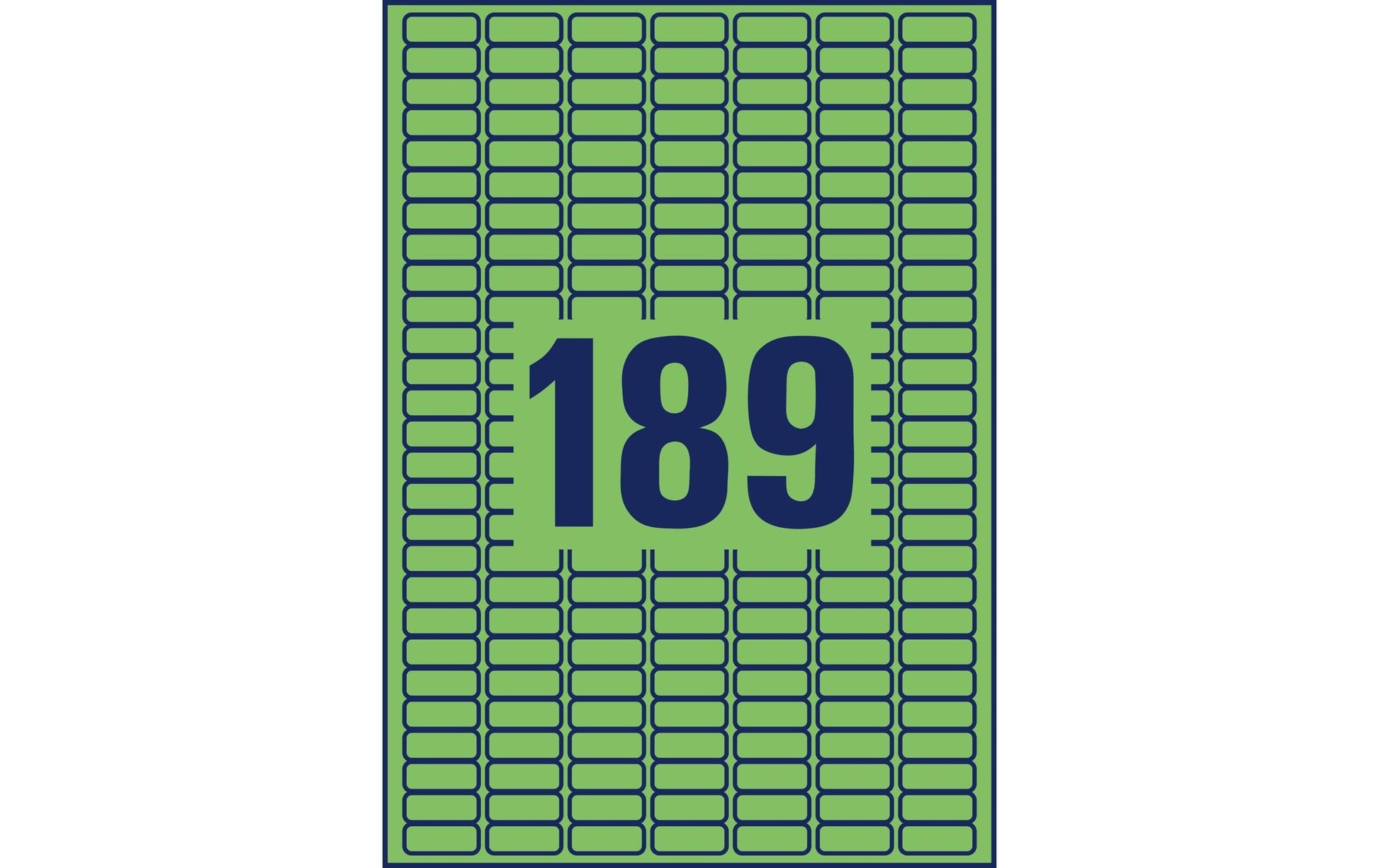 AVERY Zweckform L6049-20 – Etiketten A4 25 × 10 mm – Papier, grün – 189 pro Blatt, 20 Blätter – für Inkjet, Laser