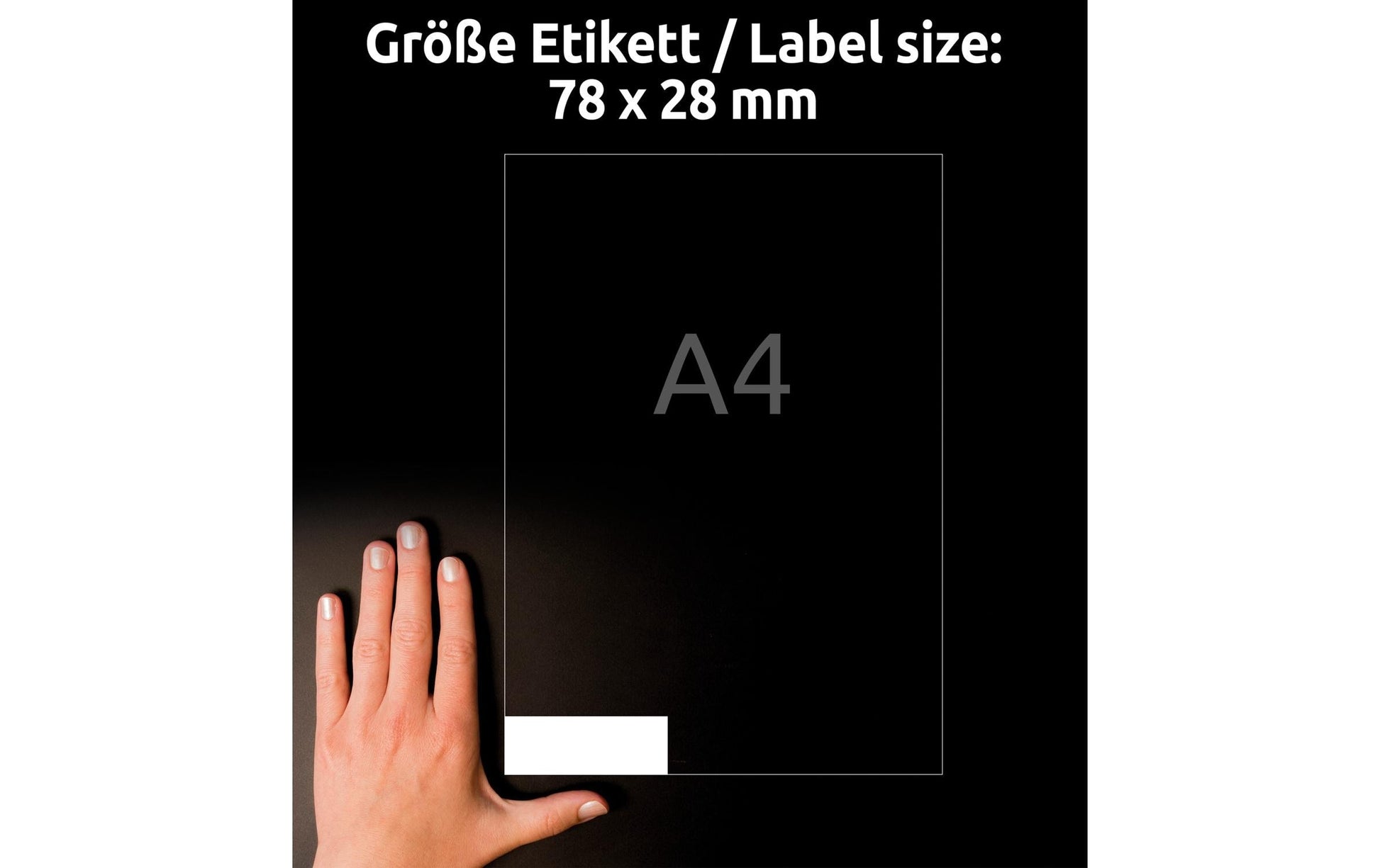 Avery Magnetschild – für Inkjetdrucker, 78 × 28 mm, 5 Blatt