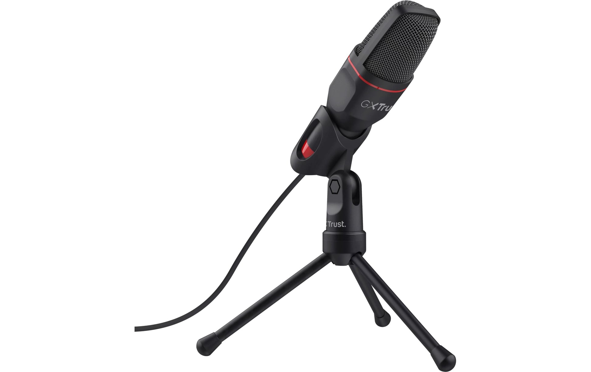 Trust GXT 212 Mico Tischmikrofon – USB-A/3,5 mm Klinke, 50–16'000 Hz, für Windows/Chrome OS/Mac OS