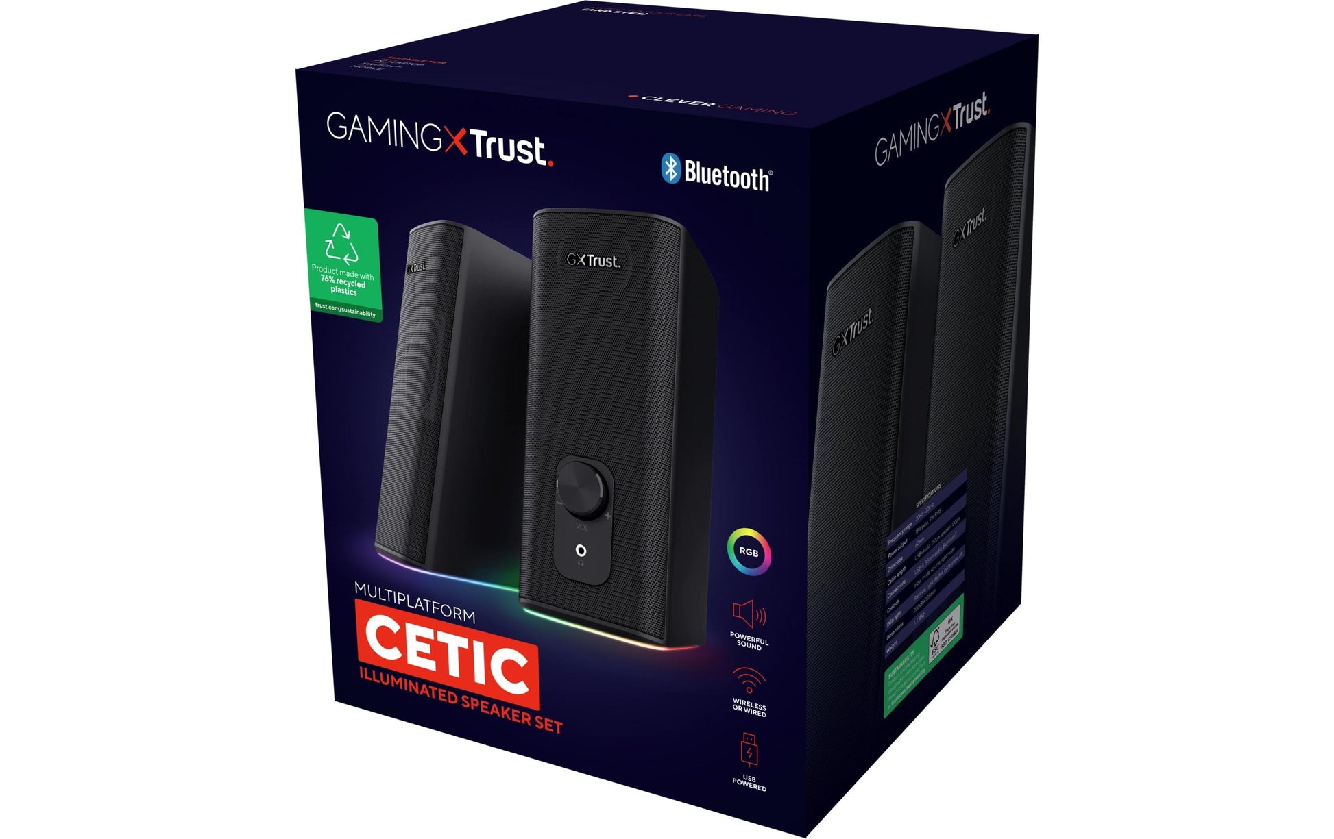 Trust GXT 612 Cetic – PC-Lautsprecher – 2.0, 18 W, 3,5 mm, Schwarz