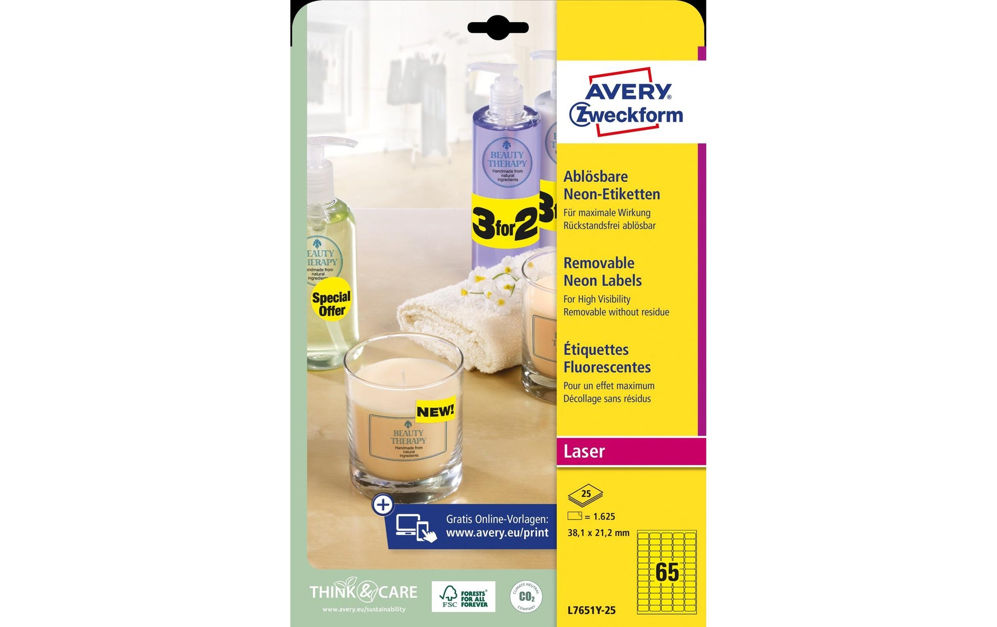 Avery Druckeretiketten L7651
