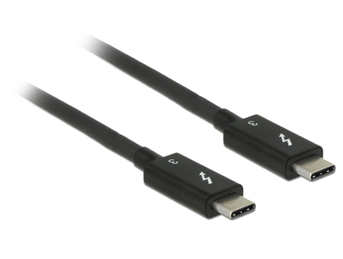 DeLOCK Thunderbolt 3 (USB-C) Kabel – 40 Gbit/s – 0,5 m – Goldstecker – Schwarz