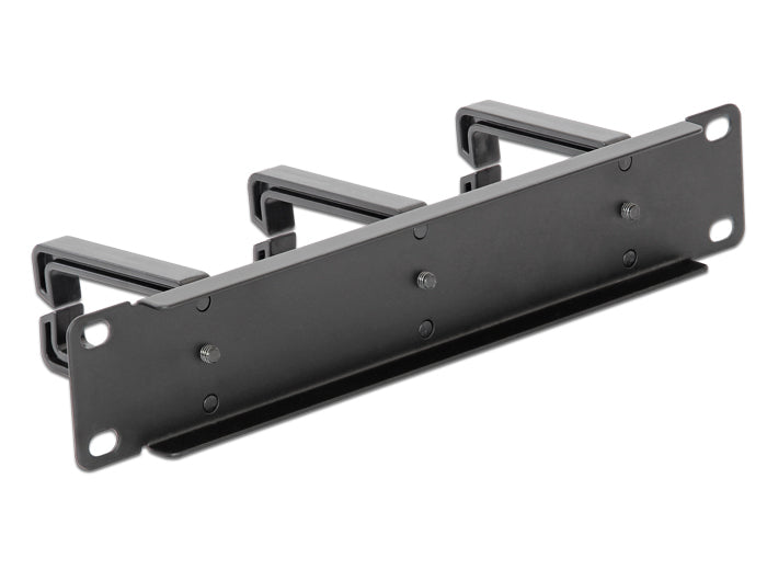 DeLOCK 43342 – Bürstenleiste 19", 1U, Metall, schwarz
