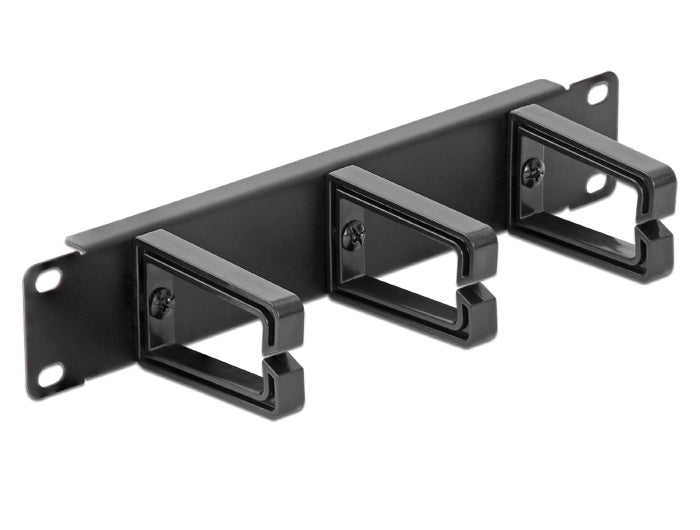 DeLOCK 43342 – Bürstenleiste 19", 1U, Metall, schwarz