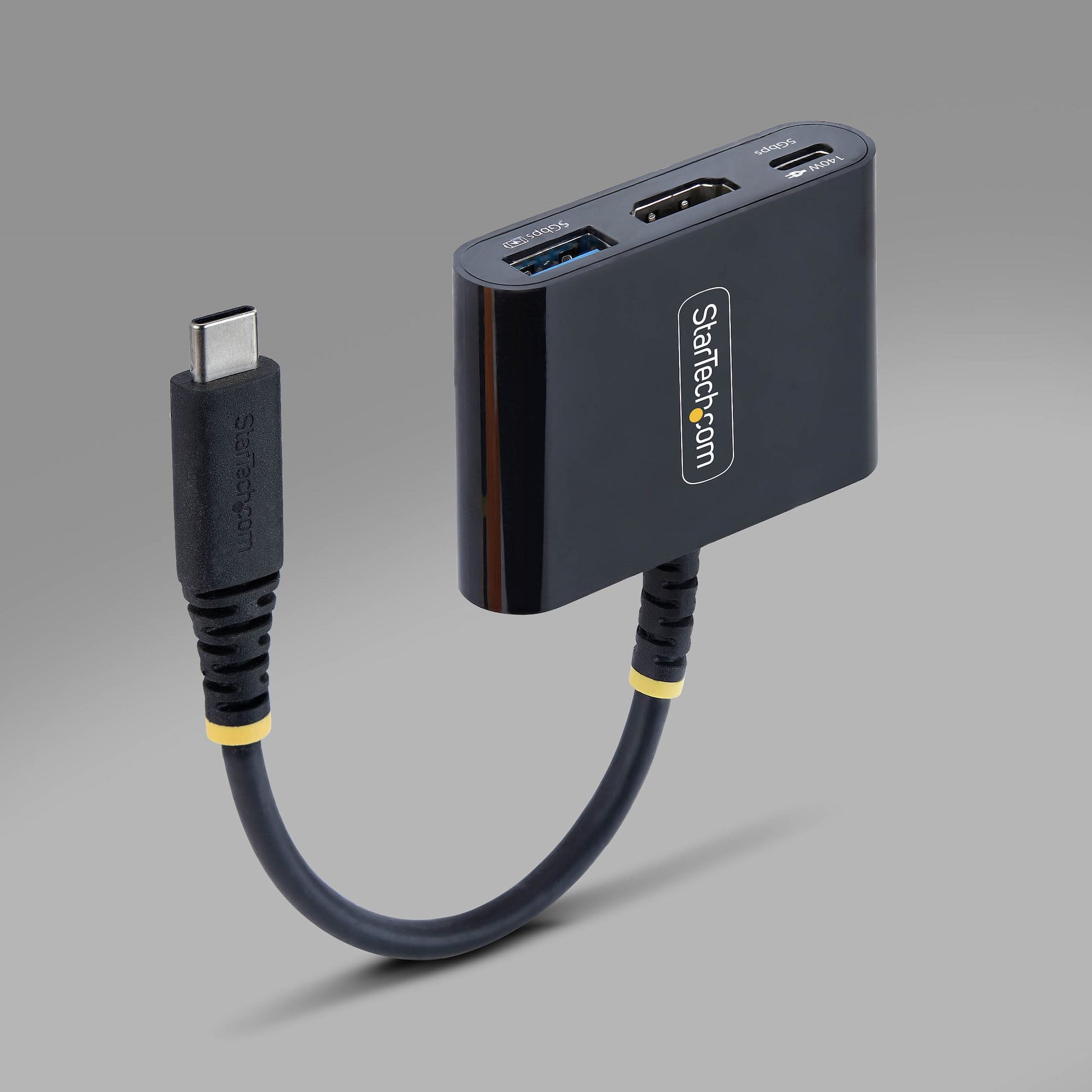 StarTech.com 168B-USBC-MULTIPORT Multiport-Adapter – USB-C, 1× HDMI, 1× USB-A, 1× USB-C, 140 W PD