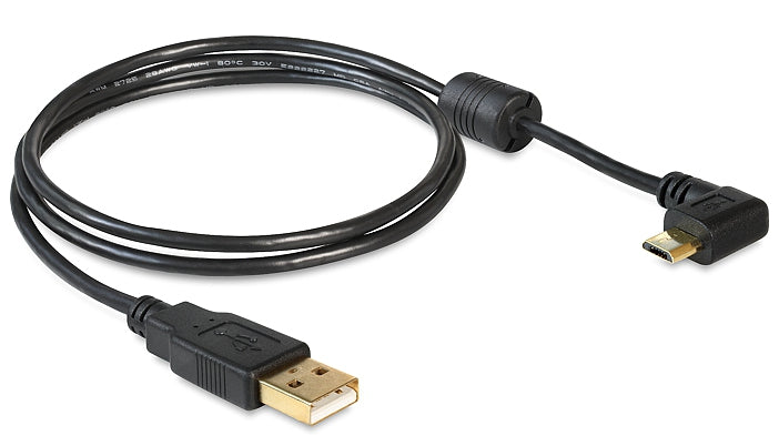 DeLOCK USB-A auf Micro-USB-B Kabel – USB 2.0 (480 Mbit/s) – 1 m – Abgewinkelt – Schwarz