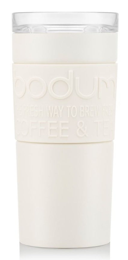 Bodum Travel Mug Thermobecher 350 ml – Doppelwandig, Kunststoff, Weiss