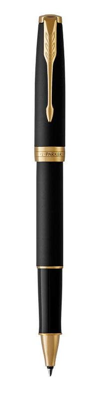Parker Sonnet Mattschwarz Gold – Tintenroller, Schwarz, 1er Geschenkbox