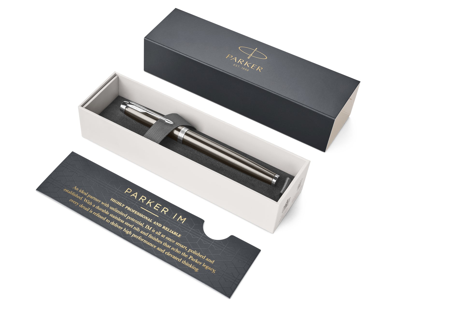Parker IM Gun Metal – Federspitze M – Blau